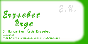 erzsebet urge business card